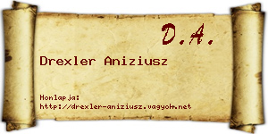 Drexler Aniziusz névjegykártya